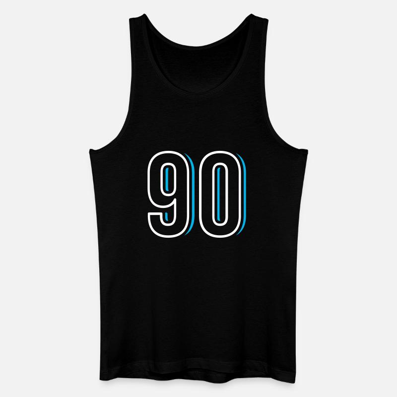 Nummer 90 - Neunzig - Männer Bio Tank Top - Schwarz