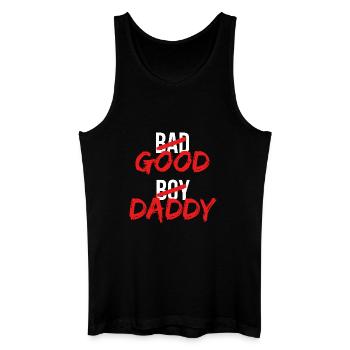 Bad Boy/Good Daddy |lustiges Design für Väter, Väter - Männer Bio Tank Top - Schwarz - Vorne