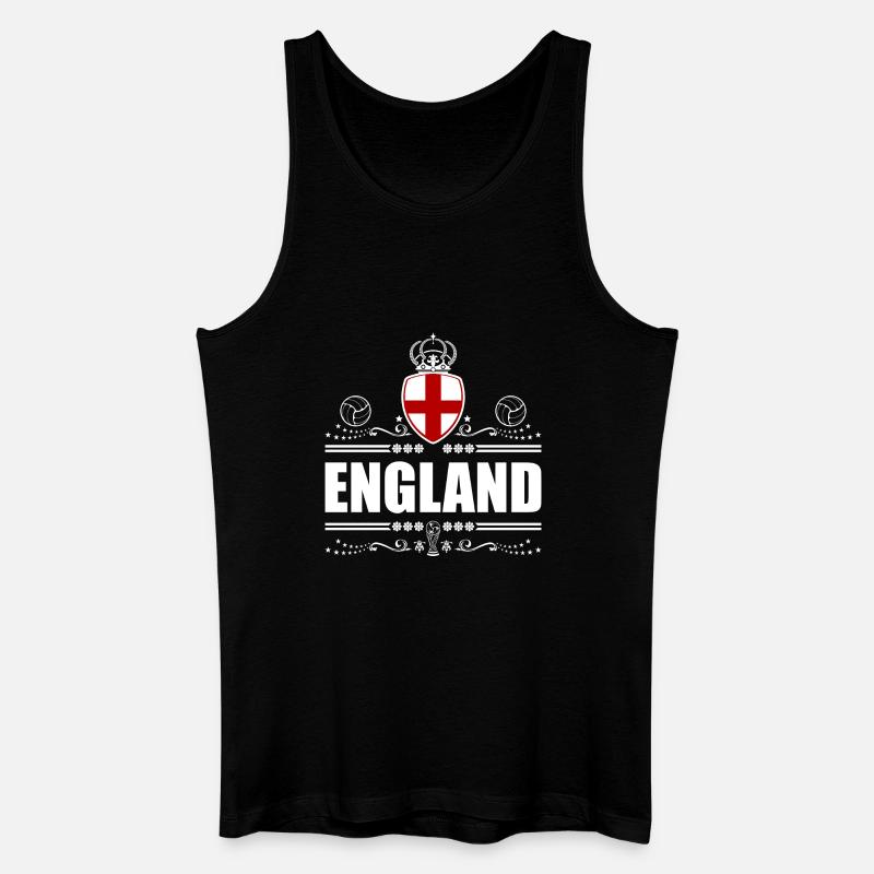 LÄSSIGES ENGLAND - Männer Bio Tank Top - Schwarz