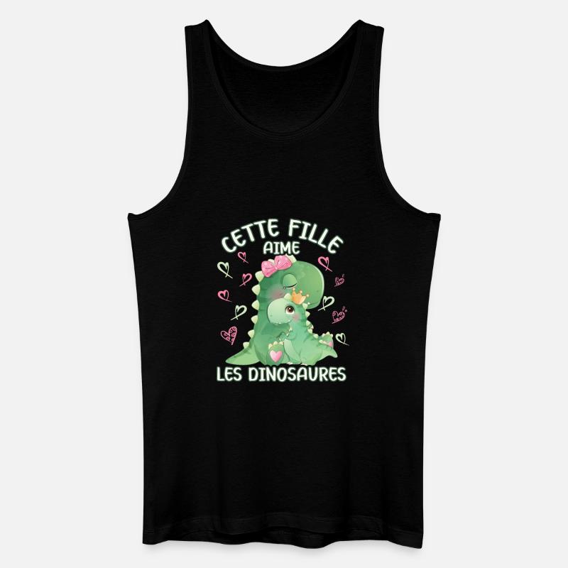 Dieses Mädchen Liebt Dinosaurier - Männer Bio Tank Top - Schwarz