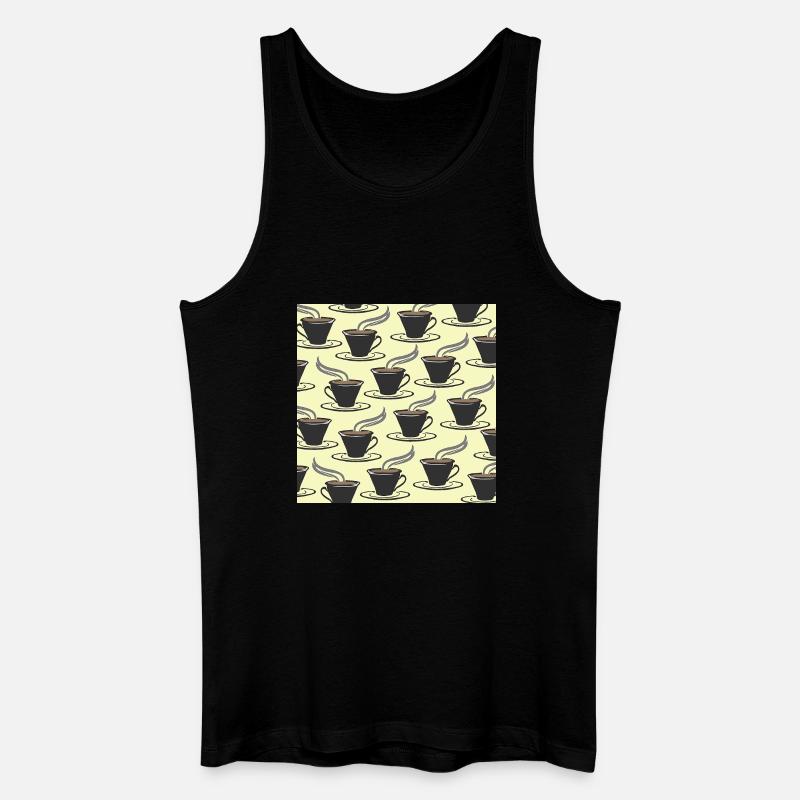 tolle küchenmuster, kaffeetassenmuster - Männer Bio Tank Top - Schwarz