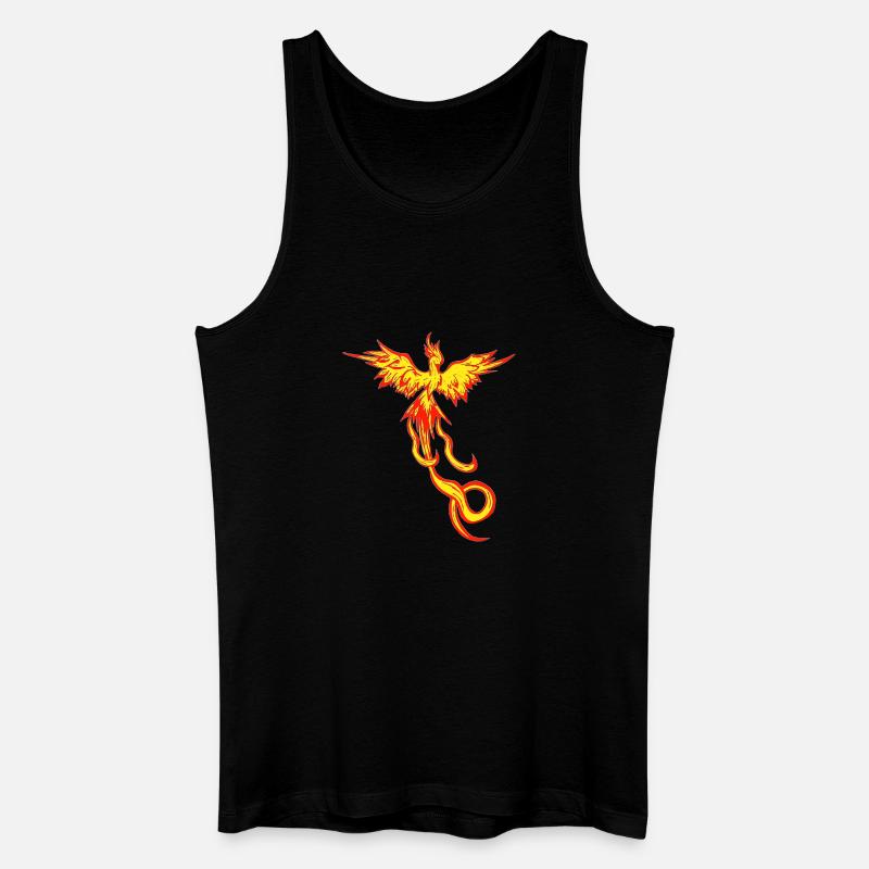 Feuervogel, fliegendes feuerwesen seite - Männer Bio Tank Top - Schwarz