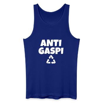 anti-gaspi, anti-gaspillage, recycler - Débardeur bio Homme - bleu roi - Devant