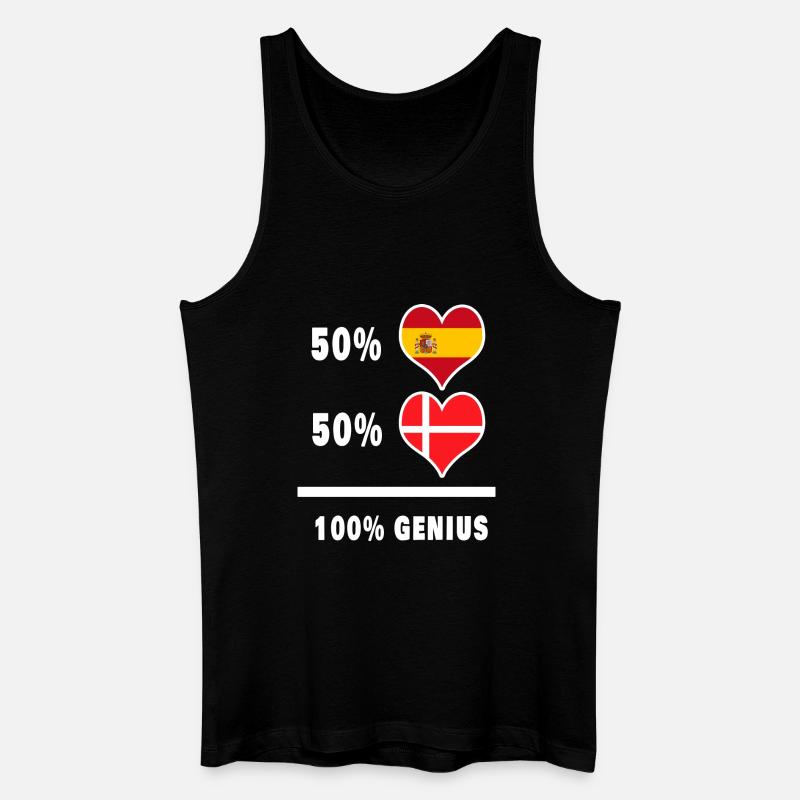 Dänemark und Spanien genial / Geschenk - Männer Bio Tank Top - Schwarz