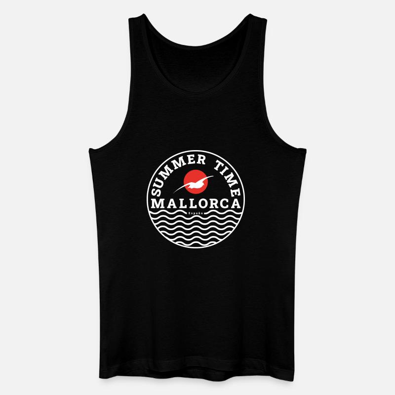 Mallorca Sommerzeit Logo - Männer Bio Tank Top - Schwarz
