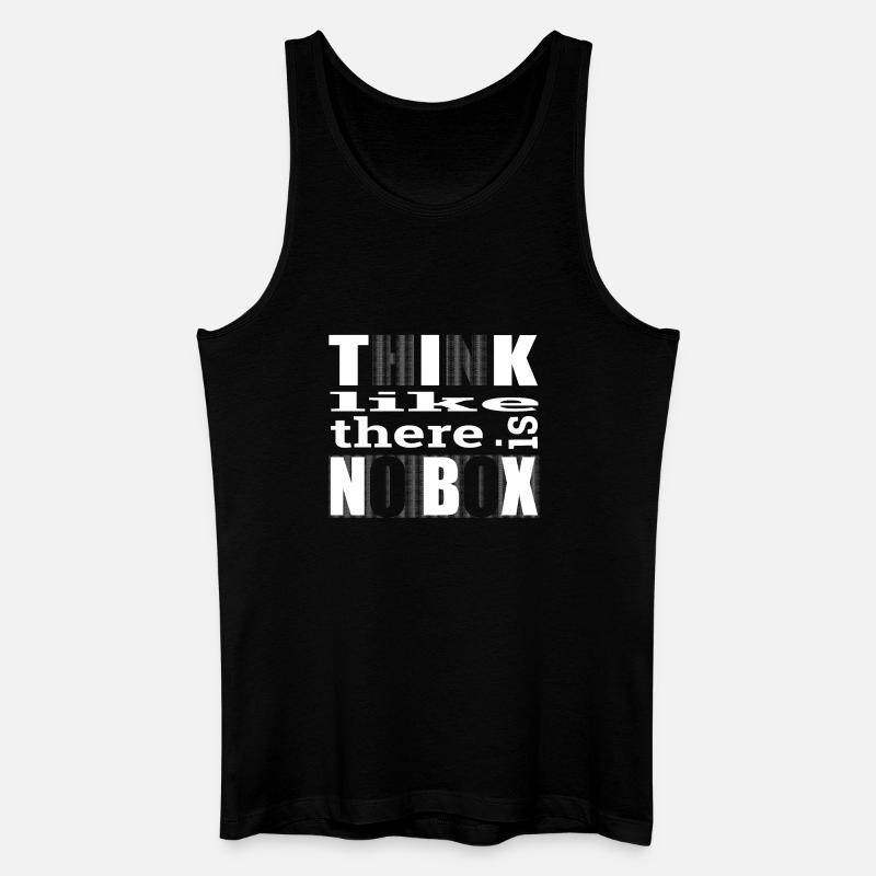 Think like there is no box - Männer Bio Tank Top - Schwarz
