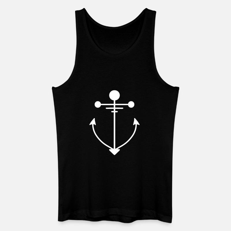 Anker - Männer Bio Tank Top - Schwarz