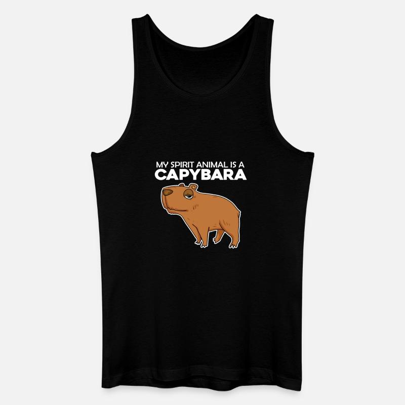 Capybara Wasserschwein - Männer Bio Tank Top - Schwarz