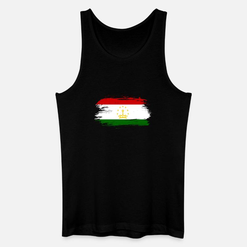 Tadschikistan Flagge - Männer Bio Tank Top - Schwarz