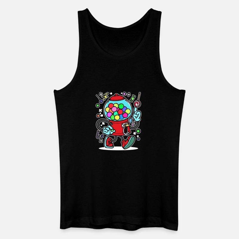 Naschkatzen Süßigkeiten Statement Nachspeise - Männer Bio Tank Top - Schwarz
