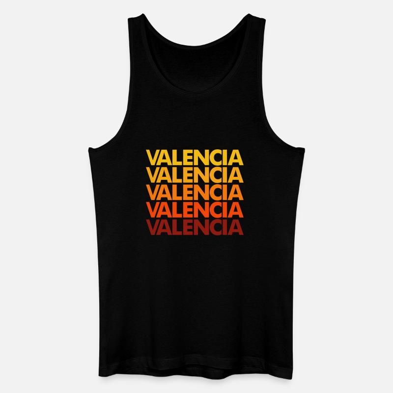 Valencia Gradient Font Stack - Men’s Organic Tank Top - black