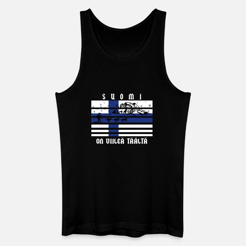 Finnland Wintersport - Männer Bio Tank Top - Schwarz