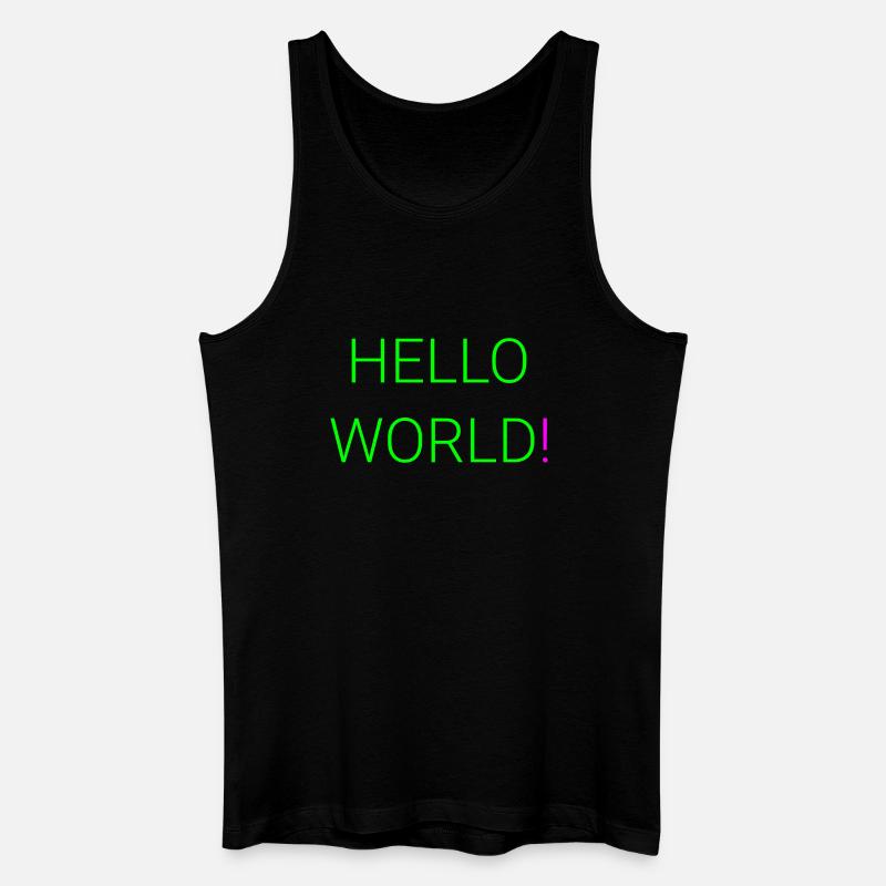 Hallo Welt - Männer Bio Tank Top - Schwarz