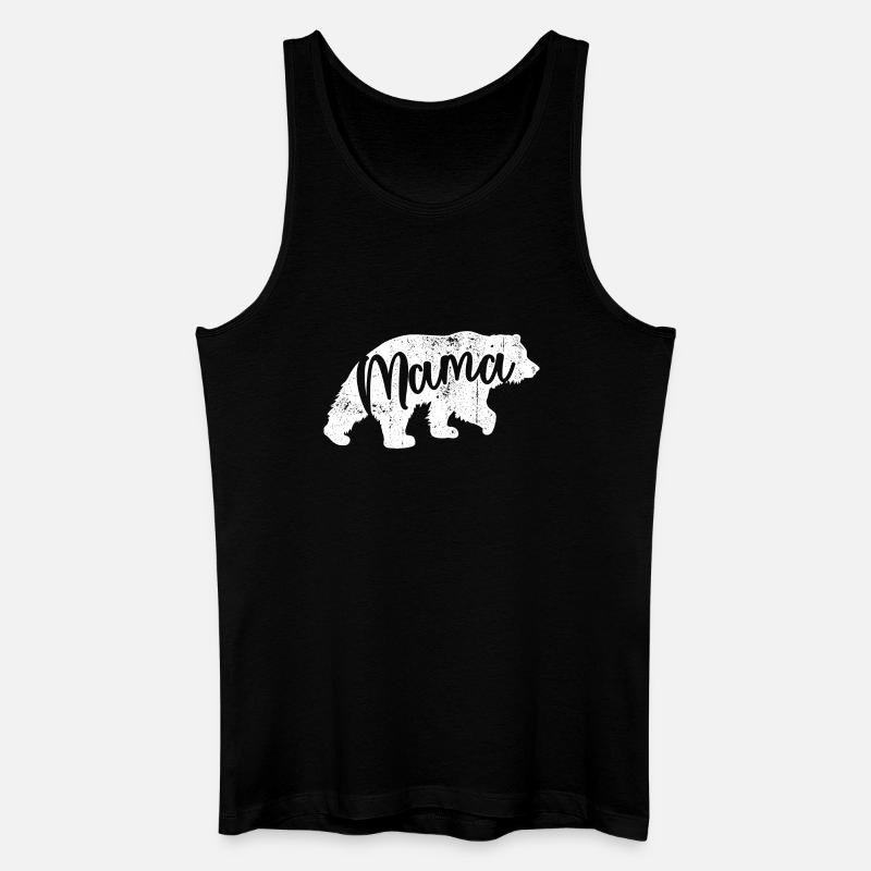 Mama Bear Script Logo - Débardeur bio Homme - noir