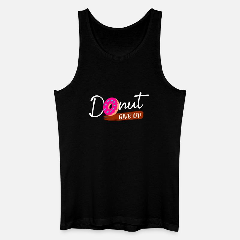 Süßigkeiten Statement Donut Naschen Backen - Männer Bio Tank Top - Schwarz
