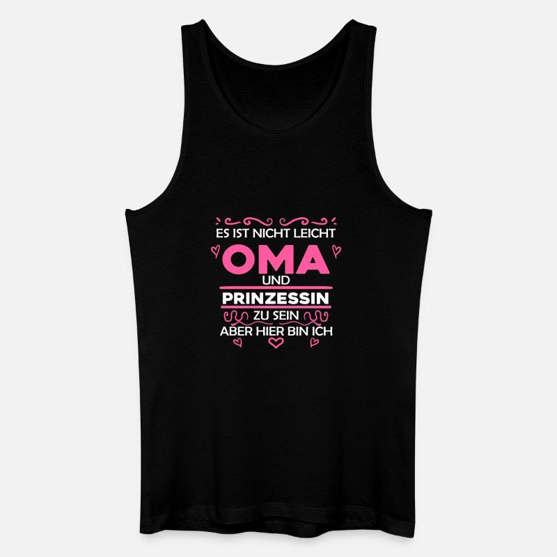 Oma Prinzessin - Männer Bio Tank Top - Schwarz
