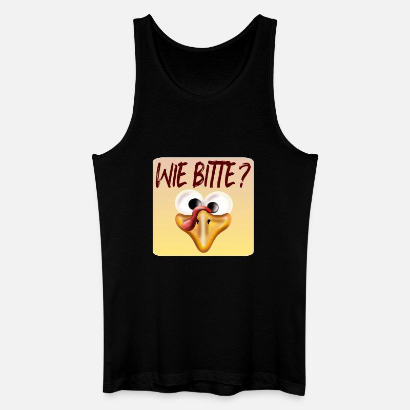 Wie bitte - Hühnerstall Hühner - Männer Bio Tank Top - Schwarz