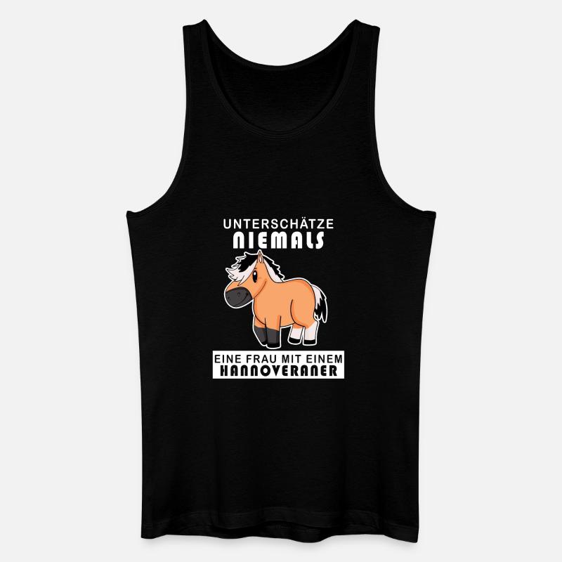 Hannoveraner Pferd Hauspferd - Männer Bio Tank Top - Schwarz