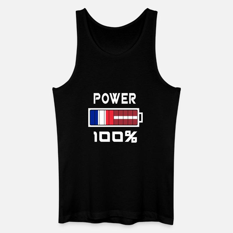 Lettland und Frankreich machen 100% - Männer Bio Tank Top - Schwarz