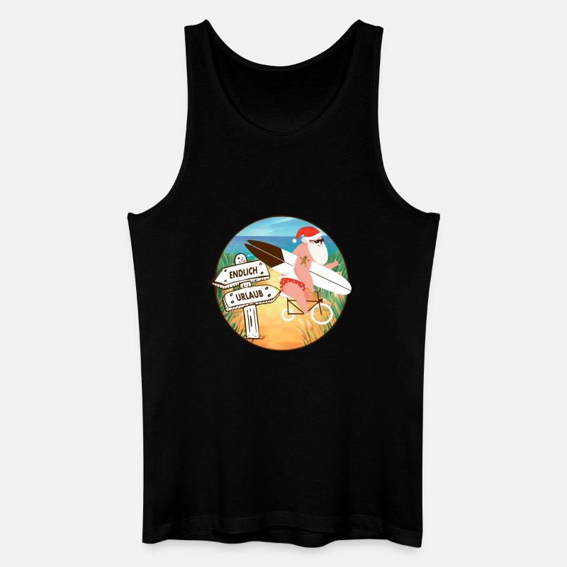 Weihnachtsmann macht Urlaub - Männer Bio Tank Top - Schwarz