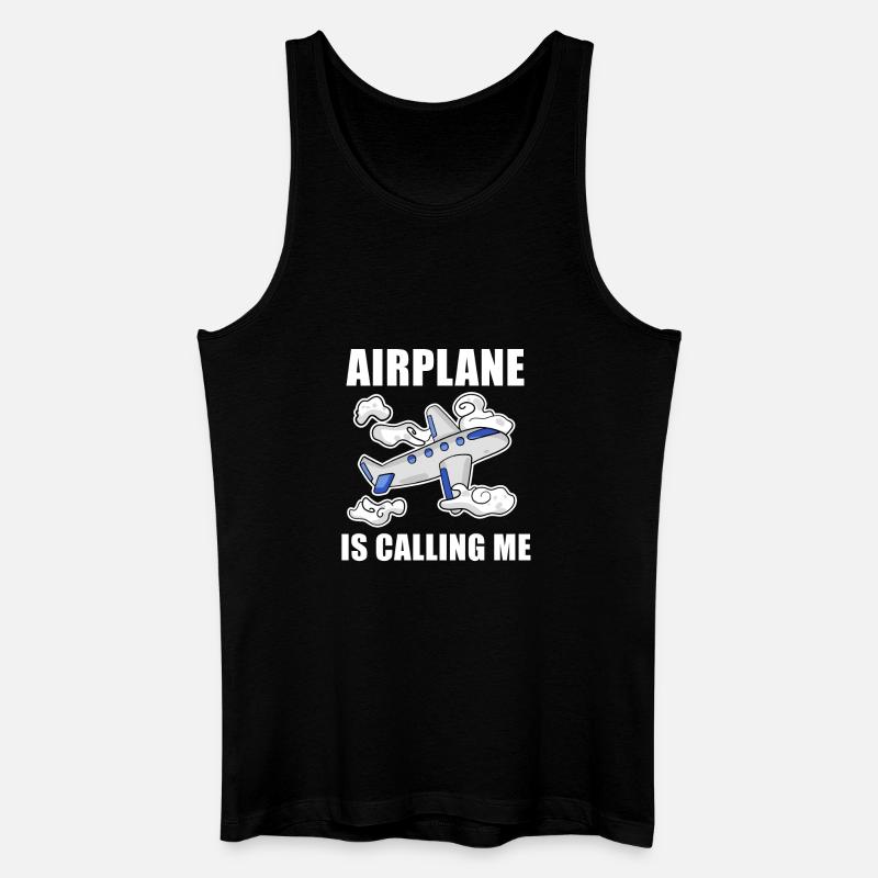 Flugzeuge Flugzeug Pilot Geschenk - Männer Bio Tank Top - Schwarz