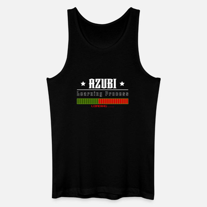 AZUBI learning process loading tshirt - Männer Bio Tank Top - Schwarz