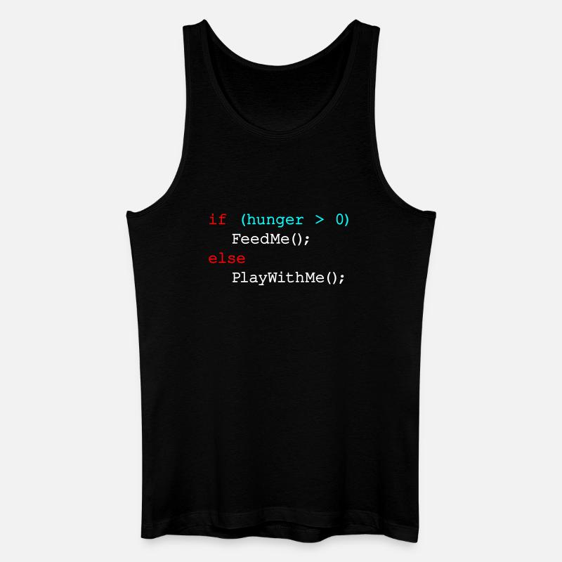 If hunger feed me else play with me - JavaScript - Men’s Organic Tank Top - black