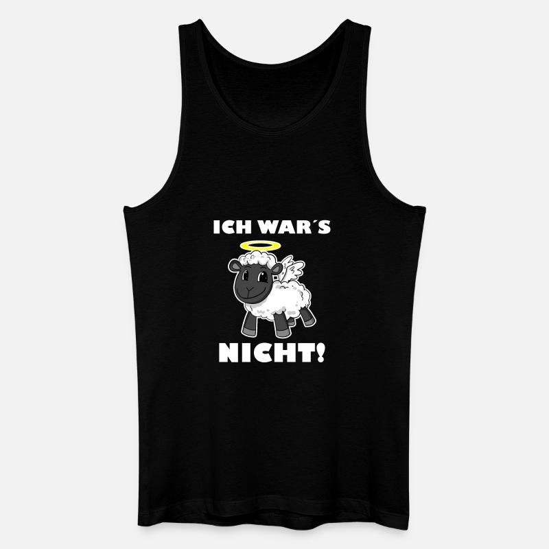 Schaf Engel - ich wars nicht - Männer Bio Tank Top - Schwarz
