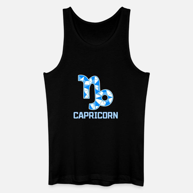 Sternzeichen Steinbock Sterndeutung Horoskop - Männer Bio Tank Top - Schwarz