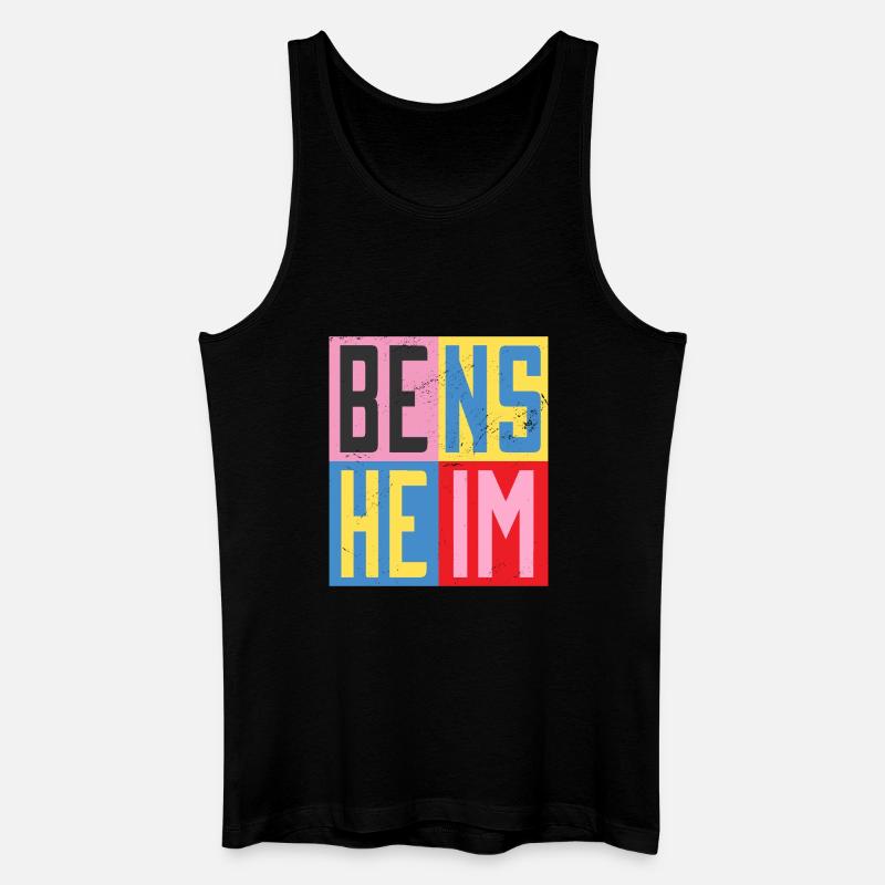 Bensheim Städte Design - Männer Bio Tank Top - Schwarz