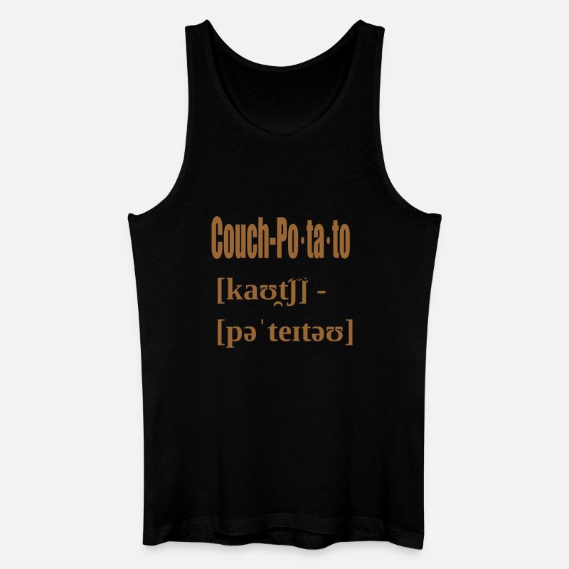 couch potato - Männer Bio Tank Top - Schwarz