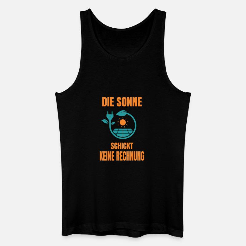 Sonne Keine Rechnung Solaranlage Solarstrom - Männer Bio Tank Top - Schwarz