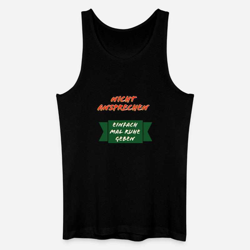 Nicht Ansprechen Ruhe Schild - Männer Bio Tank Top - Schwarz