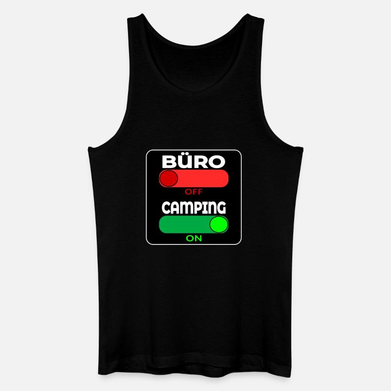 CAMPING SPRÜCHE - Männer Bio Tank Top - Schwarz