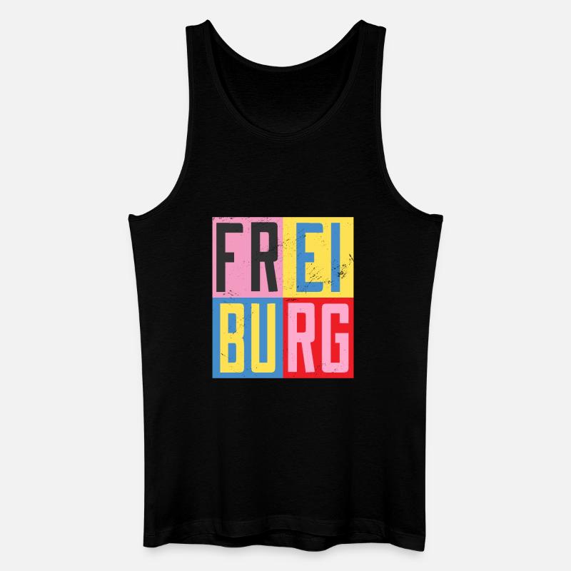 Freiburg Städte Design - Männer Bio Tank Top - Schwarz