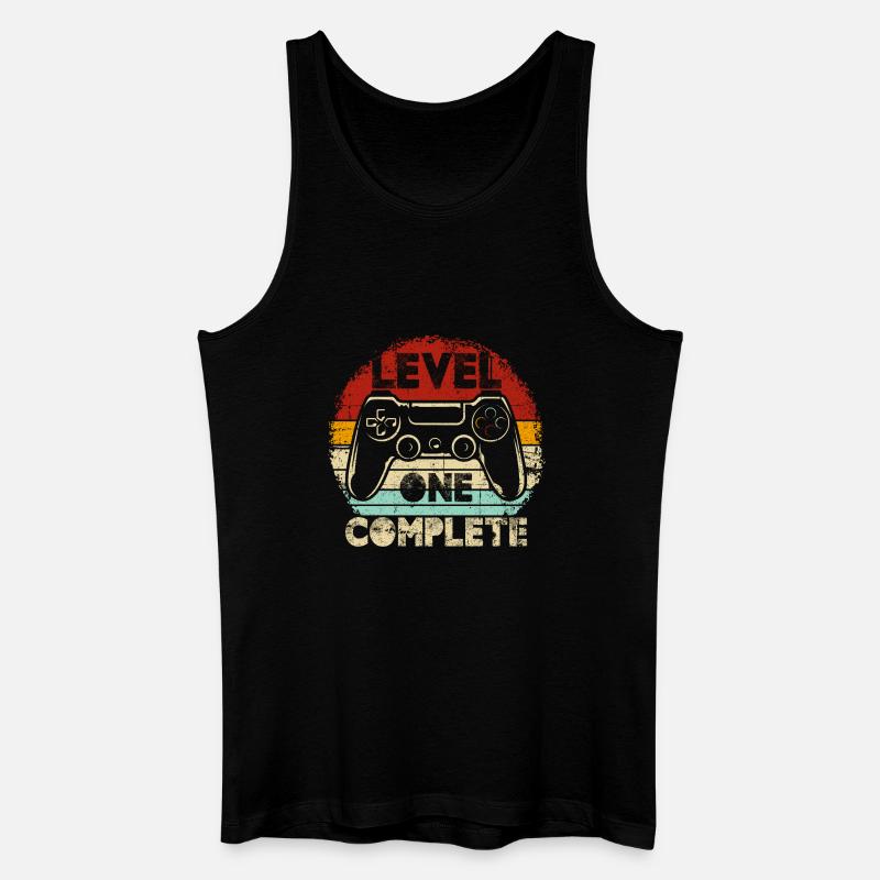 Level One Complete Retro Controller - Männer Bio Tank Top - Schwarz