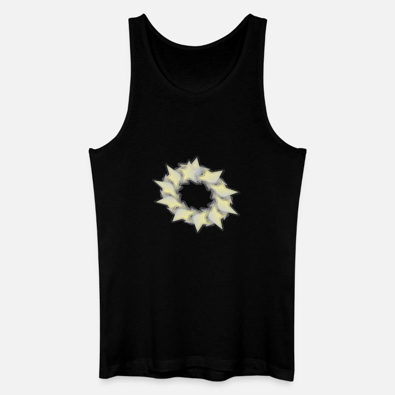Pattern Star Circle effect - Men’s Organic Tank Top - black