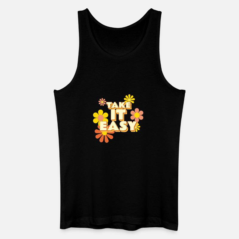 Take it Easy - Männer Bio Tank Top - Schwarz