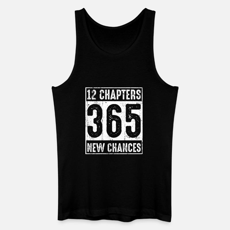 365 Neue Chancen: 12 Kapitel - Männer Bio Tank Top - Schwarz