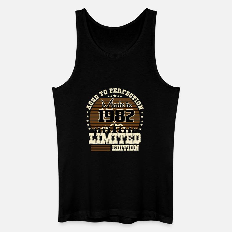 1982 Limited Edition - Männer Bio Tank Top - Schwarz