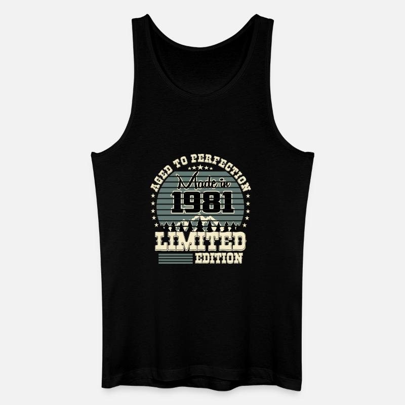 1981 Limited Edition - Männer Bio Tank Top - Schwarz