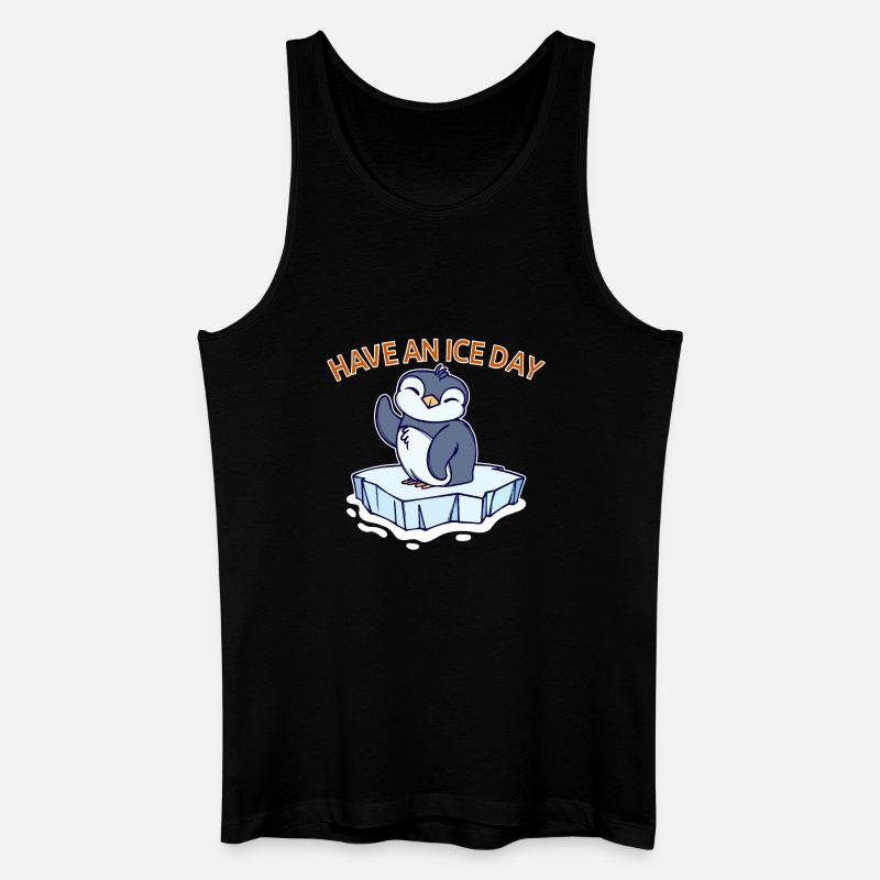 Antarktis Eis Kalt Pinguin Statement Seevogel - Männer Bio Tank Top - Schwarz