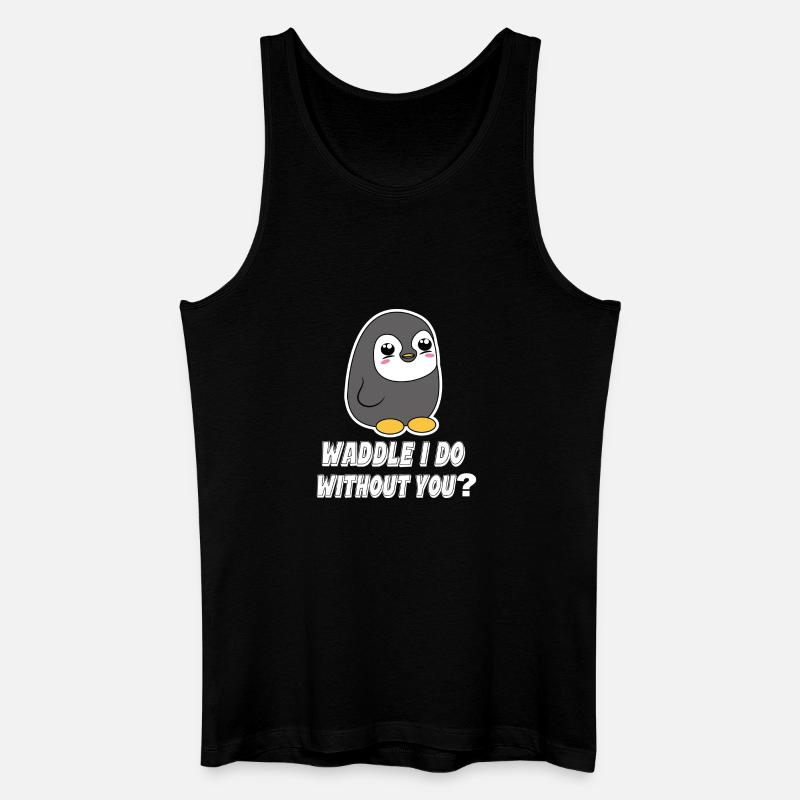 Pinguin Tier Vogel Statement Seevogel Zoo - Männer Bio Tank Top - Schwarz