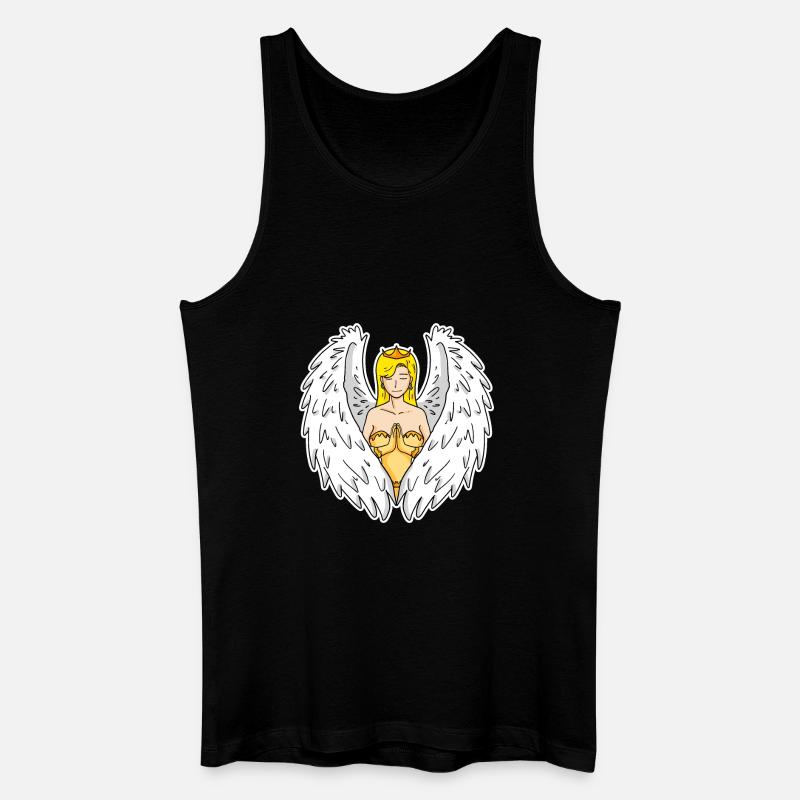 Schutzengel - Männer Bio Tank Top - Schwarz