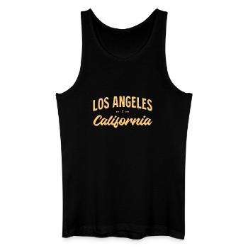Los Angeles, Californie Écriture Vintage - Débardeur bio Homme - noir - Devant