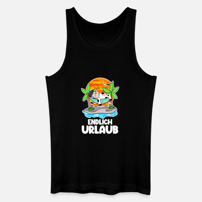 Urlaub - Männer Bio Tank Top - Schwarz