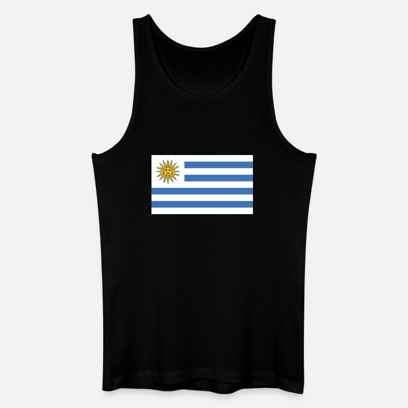 Uruguay Flagge - Männer Bio Tank Top - Schwarz