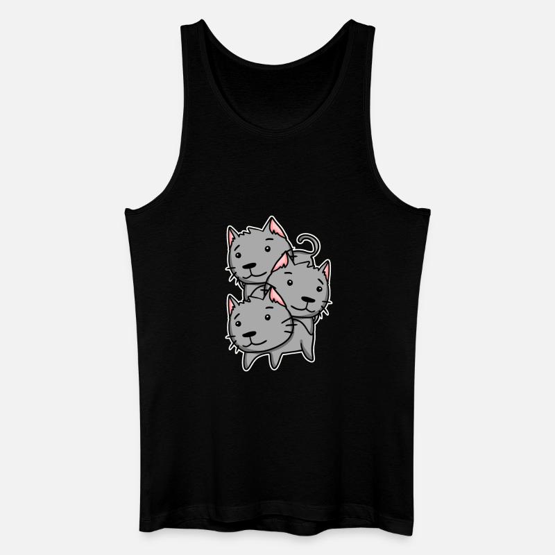 Niedliche Katzen - Männer Bio Tank Top - Schwarz