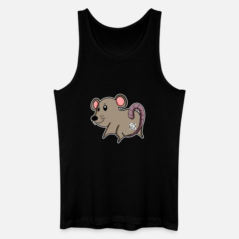 rumpa - mus rumpe - Økologisk singlet for menn - svart
