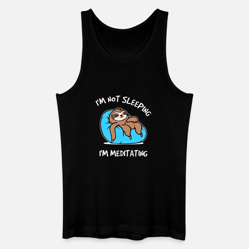 Schlafen Statement Tier Faul Urwaldbewohner Relax - Männer Bio Tank Top - Schwarz